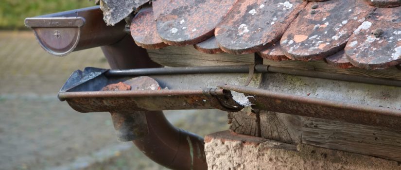 damaged gutter system. 